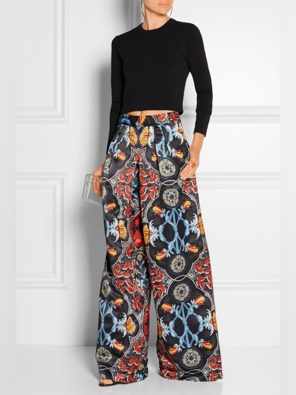 ⭐️ Alice + Olivia Printed Duchesse Satin Wide
Leg Pants $550 RARE⭐️EXCLUSIVE ⭐️6